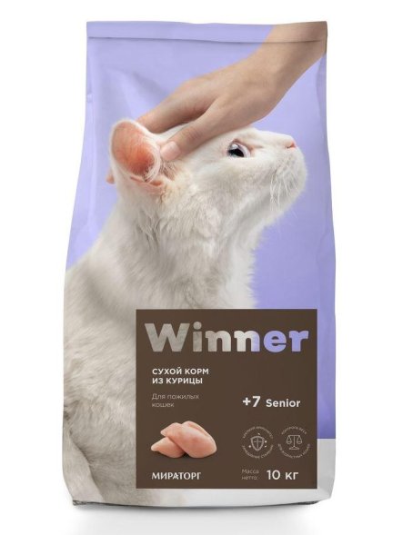 Мираторг - Сухой корм для пожилых кошек (Winner)