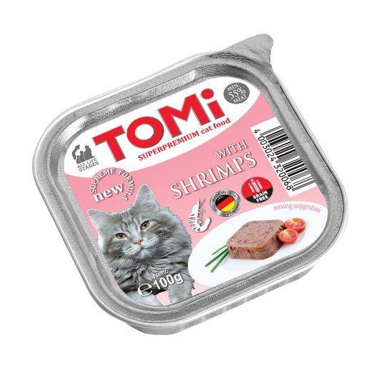 ToMi - Кусочки в соусе для взрослых кошек с креветками 100 гр