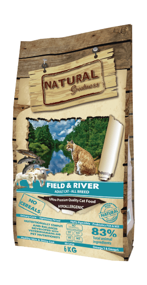 Natural Greatness Field & River - Сухой корм для кошек с лососем и ягненком