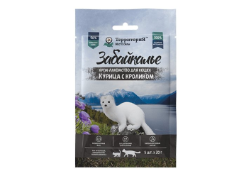 Территория Забайкалье - Крем - лакомство для кошек, курица с кроликом 20 г х 5 шт