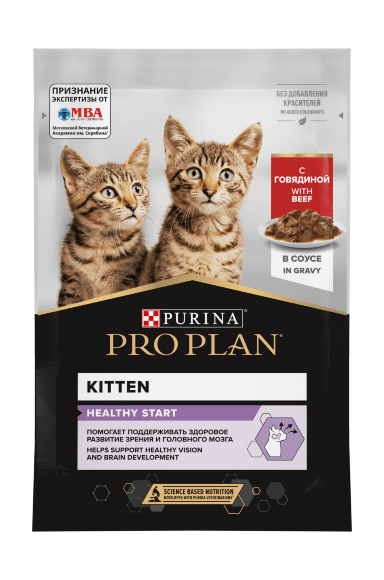 Pro Plan NutriSavour Junior - Кусочки в соусе для котят с говядиной 85гр