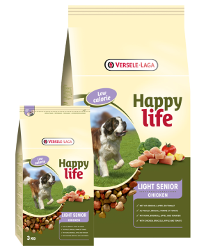 Happy Life - Для пожилых собак с курицей, контроль веса
