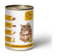 Clan CLASSIC - Консервы для кошек «Мясное ассорти с птицей» 340 г