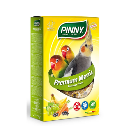 PINNY PM - Мягкий витаминный корм для средних попугаев, с Фруктами, 800 гр