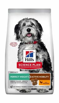 Hill's Science Plan - Сухой корм для собак средних пород, для снижения веса и поддержания подвижности, с Курицей