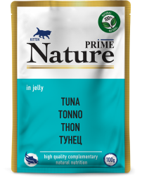 Prime Nature - Паучи для кошек, тунец в желе, 100 гр