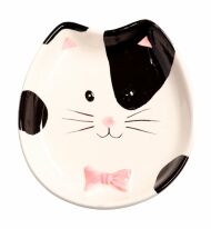 Mr.Kranch - Миска керамическая для кошек "Мордочка кошки черно-белая", 130 мл