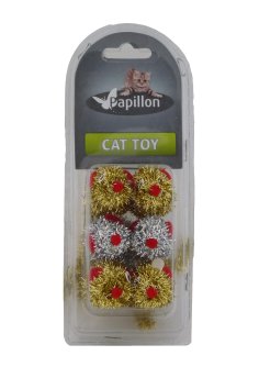 Papillon - Набор пушистых Мышек для Кошки 5 см 6 шт