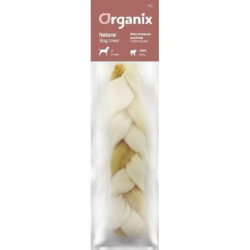 Organix - Лакомство для собак, жевательная косичка с бычьим корнем 40 г