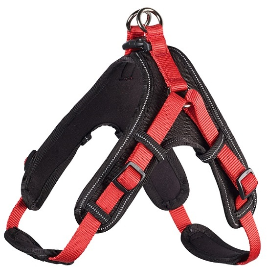 Hunter - шлейка для собак Neopren Vario Quick XL (79-100)/2,5 см нейлон/неопрен красный/черный