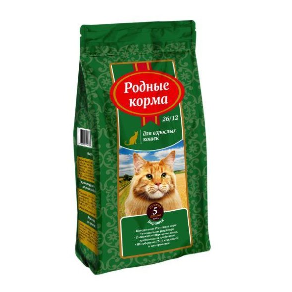 Родные Корма - Сухой корм для взрослых кошек с ягненком