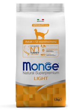 Monge Speciality Light - Низкокалорийный корм для кошек с индейкой 1,5 кг