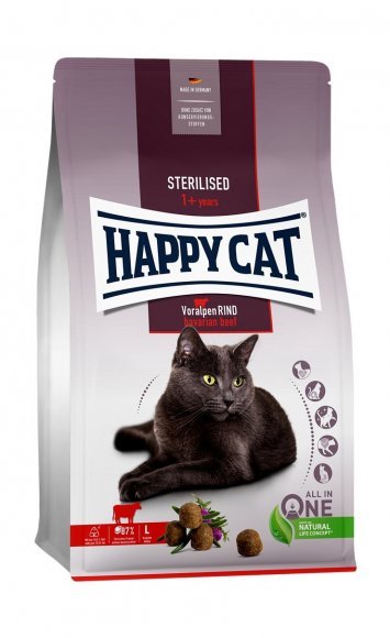 Happy cat - Сухой корм для стерилизованных кошек Альпийская говядина