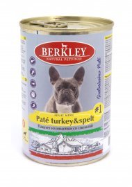 Berkley №1 - Консервы для собак, паштет из индейки со спельтой 400гр