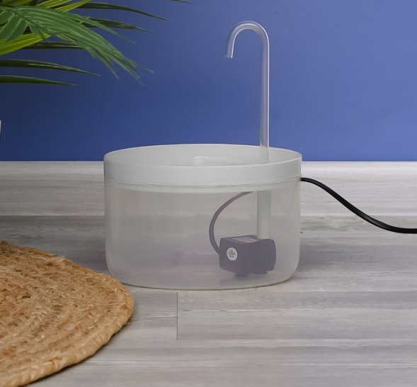 PetSHOP - Фонтан автопоилка, три уровня подачи воды, 1,5 л, USB, белый