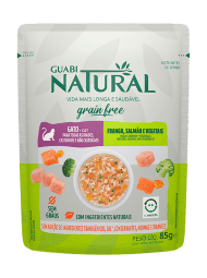 Guabi Natural Cat Grain Free - Пауч беззерновой для кошек, Курица, Лосось и Овощи, 85 гр