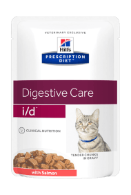 Hill's Prescription Diet i/d Digestive Care - Паучи для кошек при заболевания ЖКТ c лососем 85гр
