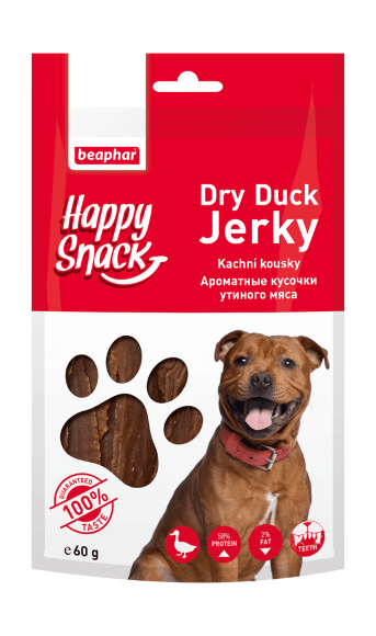 Beaphar Happy Snack - Лакомство для собак "Кусочки утиного мяса" 60гр