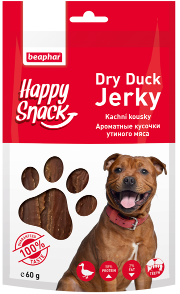 Beaphar Happy Snack - Лакомство для собак &amp;quot;Кусочки утиного мяса&amp;quot; 60гр