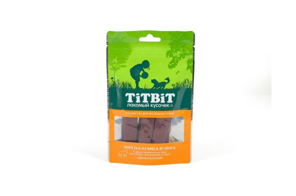 TitBit Нарезка из мяса ягненка для маленьких собак 50гр