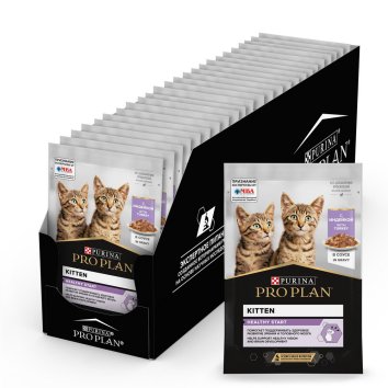 Purina Pro Plan Nutri Savour - Консервы для котят, с индейкой в соусе, упаковка 26шт