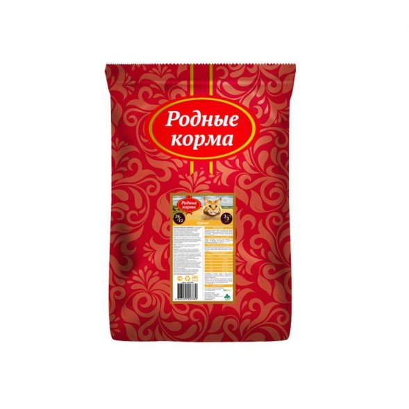 Родные Корма - Сухой корм для взрослых кошек с курицей