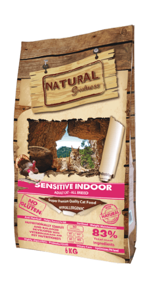 Natural Greatness Sensitive Indoor - Сухой корм для домашних кошек
