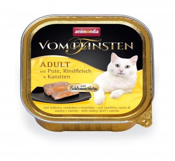 Animonda Vom Feinsten Adult - Консервы для взрослых кошек с индейкой, говядиной и морковью 100гр