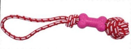 Homepet игрушка для собак: Косточка на веревке 42см