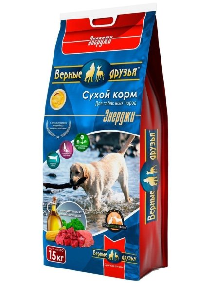 Верные Друзья - Энерджи - Сухой корм для Активных собак 15 кг