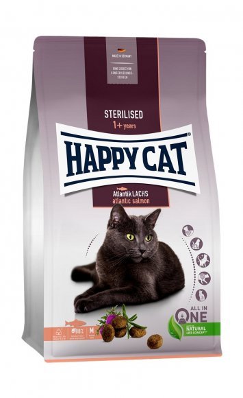 Happy cat - Сухой корм для стерилизованных кошек Атлантический Лосось