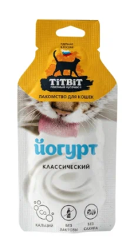 TiTBiT - Лакомство йогурт классический для кошек, 15 гр