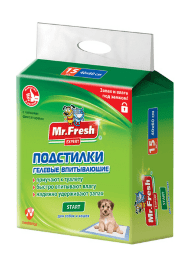Mr.Fresh - Подстилка-пеленка для кошек и собак Expert Start, Впитывающая