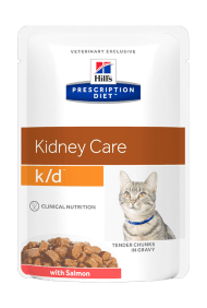 Hill's Prescription Diet k/d Kidney Care - Паучи для Кошек при заболевании почек с лососем 85гр