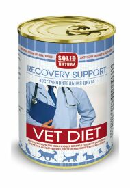 Solid Natura VET DIET Recovery Support - Консервы для кошек и собак в период сниженного аппетита, потери веса, выздоровления, 340г
