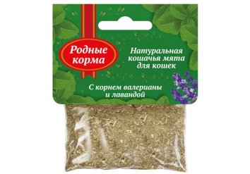 Родные Корма - Кошачья мята для кошек, с корнем валерианы и лавандой 15 гр