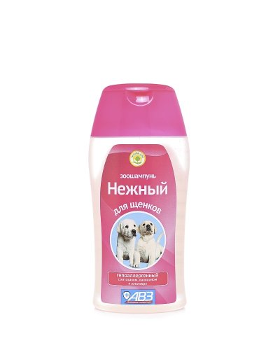 АВЗ Нежный - Шампунь для щенков, гипоаллергенный, с хитозаном, ланолином и алоэ вера, 180 мл