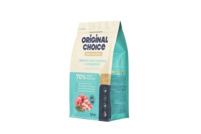 Original Choice - Сухой корм для собак мелких пород с чувствительным пищеварением, со свежим мясом Ягненка с Индейкой( Mini) Original Choice - Сухой корм для собак мелких пород с чувствительным пищеварением, со свежим мясом Ягненка с Индейкой( Mini)