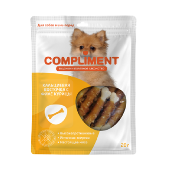 Compliment - Лакомство для собак мини пород, Кальцевые косточки с Филе Курицы