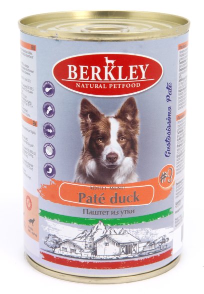 Berkley (Беркли) - №3 - Консервы для собак, паштет из утки 400гр