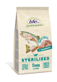 LifeCat Adult Sterilized Trout - Сухой корм для стерилизованных кошек, со свежей Форелью
