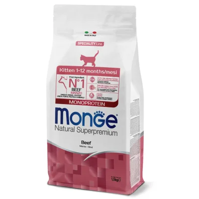 Monge Speciality Line Monoprotein (Монопротеин) - Сухой корм для котят и беременных кошек, из говядины Monge Speciality Line Monoprotein (Монопротеин) - Сухой корм для котят и беременных кошек, из говядины