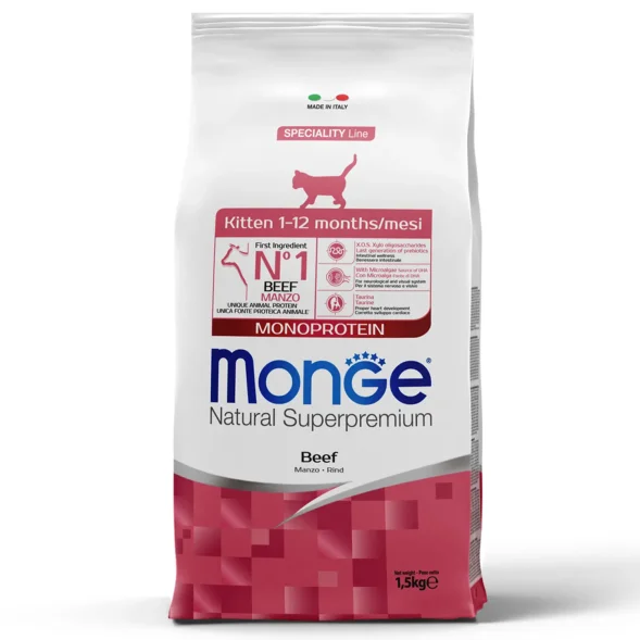 Monge Speciality Line Monoprotein (Монопротеин) - Сухой корм для котят и беременных кошек, из говядины