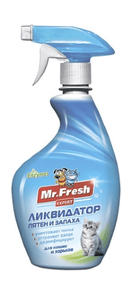 Mr.Fresh - Ликвидатор пятен и запаха 3в1 для кошек, Спрей, 500 мл