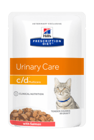 Hill's Prescription Diet c/d Multicare Urinary Care - Паучи для Кошек при МКБ с лососем 85 гр