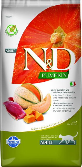 Farmina N&D Pumpkin - Сухой корм для кошек, Утка с Тыквой