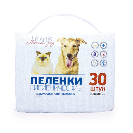 Le Аrtis - Впитывающие пеленки для собак 60*40 см