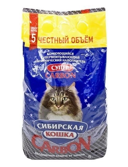 Сибирская кошка - Комкующийся наполнитель, Супер 5кг