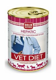 Solid Natura VET DIET Hepatic - Консервы для собак и щенков старше 1 месяца при нарушениях функций печени, 340г