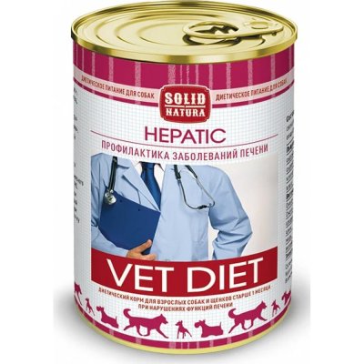 Solid Natura VET DIET Hepatic - Консервы для собак и щенков старше 1 месяца при нарушениях функций печени, 340 г Solid Natura VET DIET Hepatic - Консервы для собак и щенков старше 1 месяца при нарушениях функций печени, 340 г